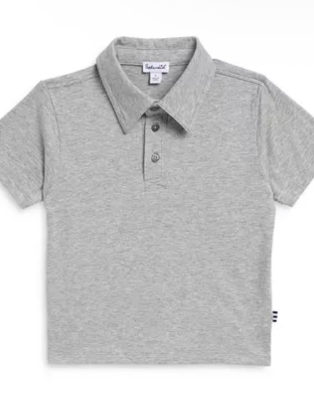 Splendid Boys' Polo Tee in Heather Grey – Size 7